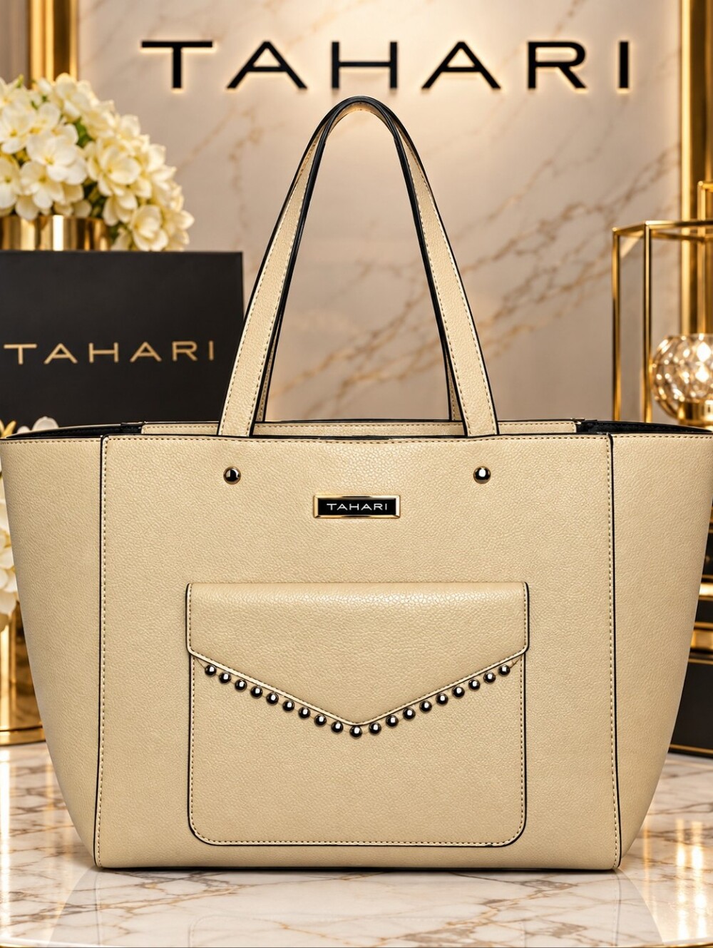 Tahari Yellow Large Tote In Preloved Condition